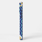 Seamless Royal Blue Nautical Pattern iPhone Hoesje (Linkerkant)