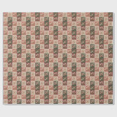 Seamless Rustic Floral Patchwork Cadeaupapier (Vlak)