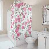 Seamless season pattern with sweet pea. Endless te Douchegordijn (In situ)