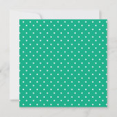 Seamless solid teal polka dot pattern bedankkaart (Voorkant)