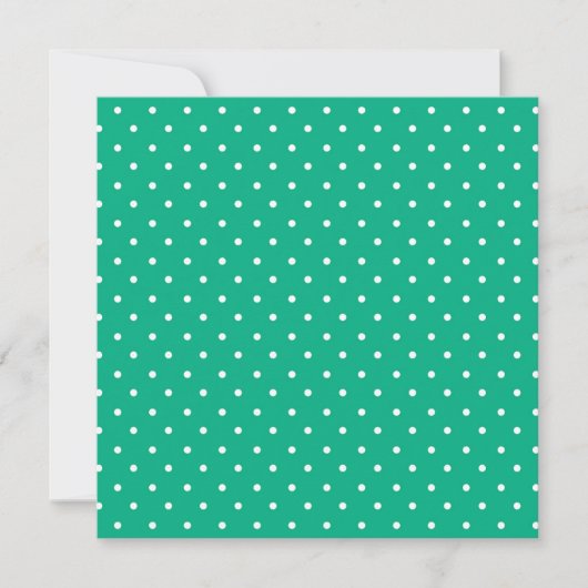 Seamless solid teal polka dot pattern bedankkaart (Voorkant)