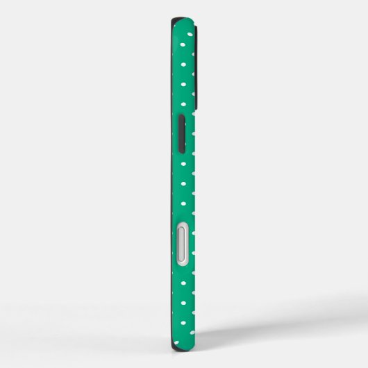Seamless solid teal polka dot pattern Case-Mate iPhone case (Achterkant / Rechts)