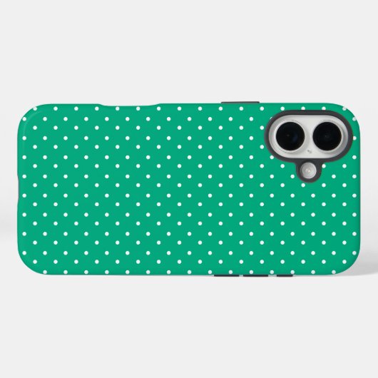 Seamless solid teal polka dot pattern Case-Mate iPhone case (Achterkant (horizontaal))