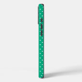Seamless solid teal polka dot pattern Case-Mate iPhone case (Achterkant / Links)