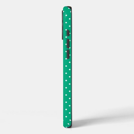 Seamless solid teal polka dot pattern Case-Mate iPhone case (Achterkant / Links)