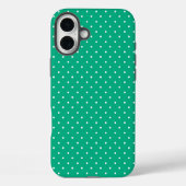 Seamless solid teal polka dot pattern Case-Mate iPhone case (Achterkant)