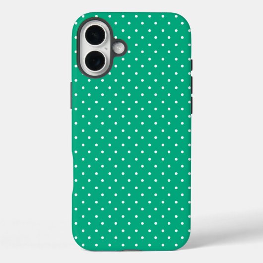 Seamless solid teal polka dot pattern Case-Mate iPhone case (Achterkant)