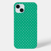 Seamless solid teal polka dot pattern Case-Mate iPhone case (Achterkant)