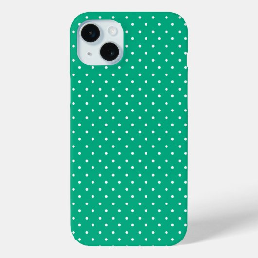 Seamless solid teal polka dot pattern Case-Mate iPhone case (Achterkant)