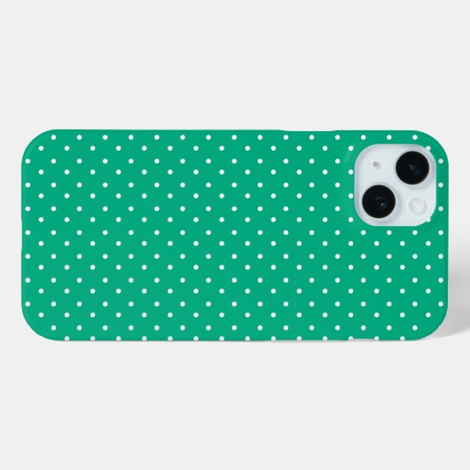 Seamless solid teal polka dot pattern Case-Mate iPhone case (Achterkant (horizontaal))