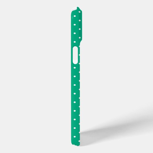 Seamless solid teal polka dot pattern Case-Mate iPhone case (Achterkant / Rechts)