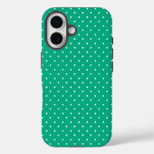 Seamless solid teal polka dot pattern Case-Mate iPhone case (Achterkant)