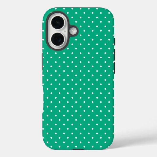 Seamless solid teal polka dot pattern Case-Mate iPhone case (Achterkant)