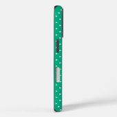 Seamless solid teal polka dot pattern Case-Mate iPhone case (Achterkant / Rechts)