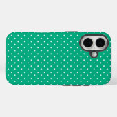 Seamless solid teal polka dot pattern Case-Mate iPhone case (Achterkant (horizontaal))