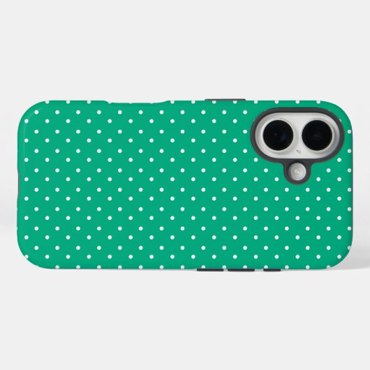 Seamless solid teal polka dot pattern Case-Mate iPhone case (Achterkant (horizontaal))