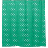 Seamless solid teal polka dot pattern douchegordijn (Voorkant)