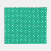 Seamless solid teal polka dot pattern fleece deken (Voorkant (Horizontaal))