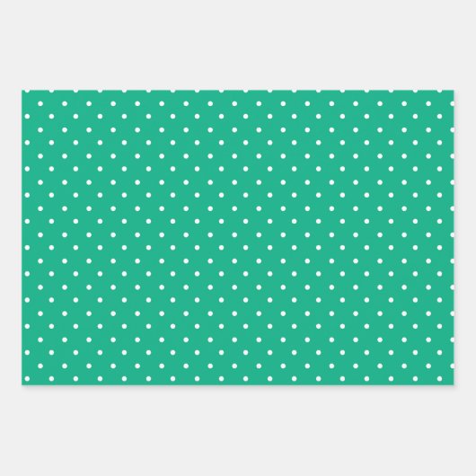 Seamless solid teal polka dot pattern inpakpapier vel (Voorkant)