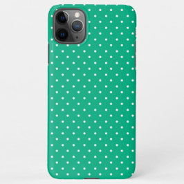 Seamless solid teal polka dot pattern iPhone 11Pro max hoesje