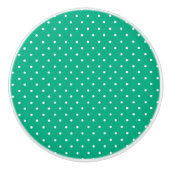 Seamless solid teal polka dot pattern keramische knop (Voorkant)