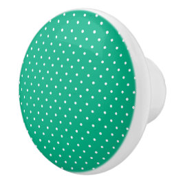 Seamless solid teal polka dot pattern keramische knop