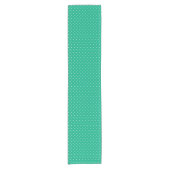 Seamless solid teal polka dot pattern korte tafelloper (Voorkant)