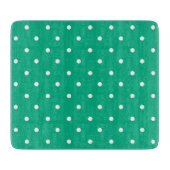 Seamless solid teal polka dot pattern snijplank (Voorkant)