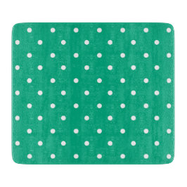 Seamless solid teal polka dot pattern snijplank