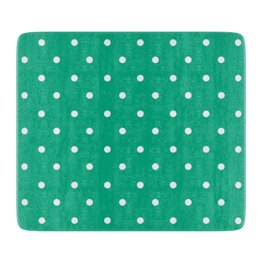 Seamless solid teal polka dot pattern snijplank (Voorkant)