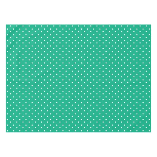Seamless solid teal polka dot pattern tafelkleed (Voorkant (Horizontaal))