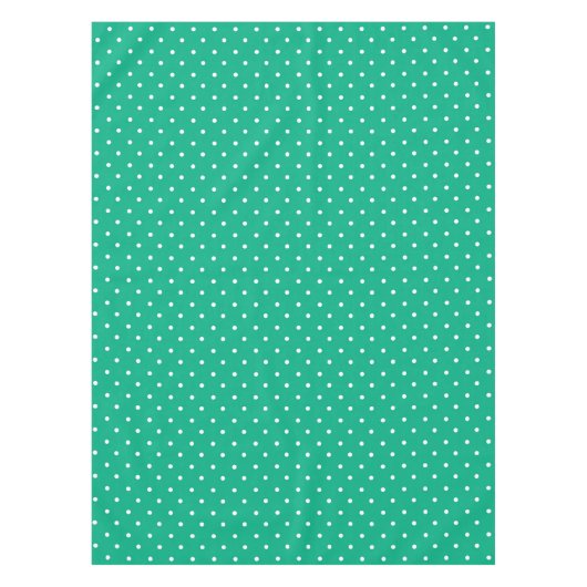 Seamless solid teal polka dot pattern tafelkleed (Voorkant)