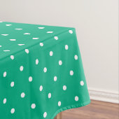 Seamless solid teal polka dot pattern tafelkleed (Voorbeeld)