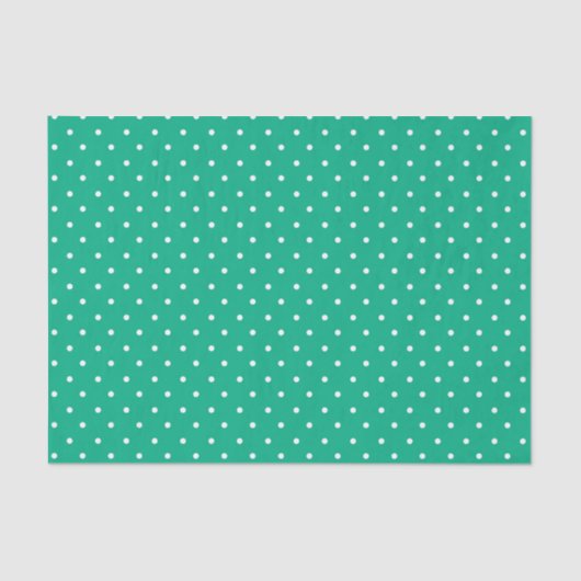 Seamless solid teal polka dot pattern tissuepapier (Voorkant)