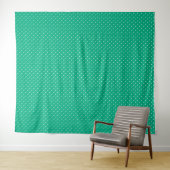 Seamless solid teal polka dot pattern wandkleed (In Situ (horizontaal))