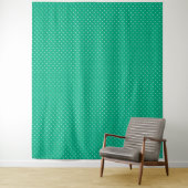 Seamless solid teal polka dot pattern wandkleed (In situ)