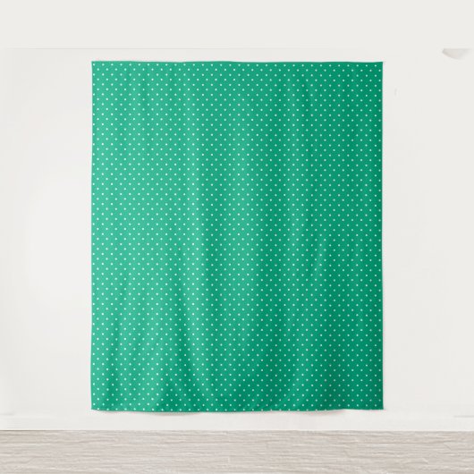 Seamless solid teal polka dot pattern wandkleed (Voorkant)