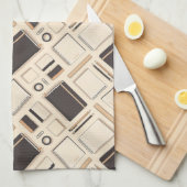 Seamless stationery pattern notebooks rulers theedoek (Quarter Fold)