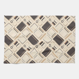 Seamless stationery pattern notebooks rulers theedoek