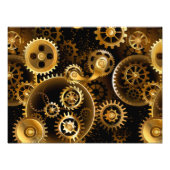Seamless Steampunk Brass Gears Foto Afdruk (Voorkant)