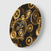 Seamless Steampunk Brass Gears Grote Klok (Hoek)