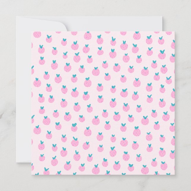 Seamless Strawberry Pattern – Pastel Pink Cute  (Voorkant)