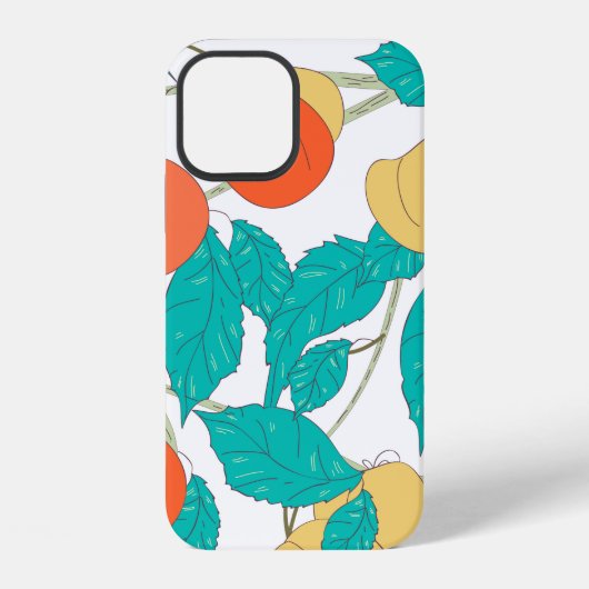 Seamless texture with fruits and leafs iPhone hoesje (Achterkant)