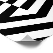 Seamless texture with oblique black bandsgeometric poster (Hoek)