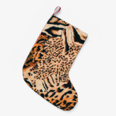 Seamless tiger, leopard and jaguar. Seamless textu Kleine Kerstsok (Voorkant (Hangend))