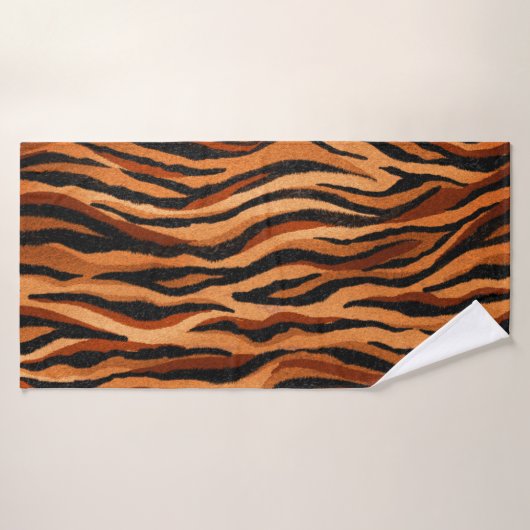 seamless tiger skin pattern. hand drawn badhanddoek (Badhanddoek)