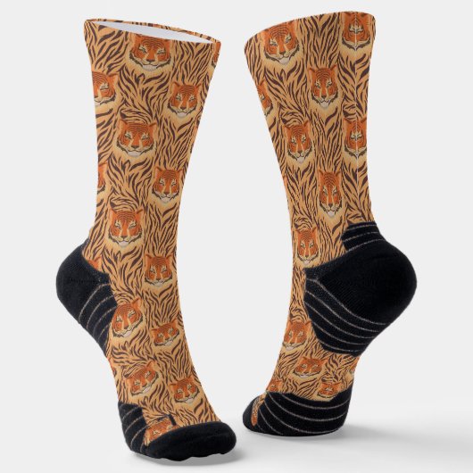 Seamless tiger stripe pattern sokken (Gebogen)