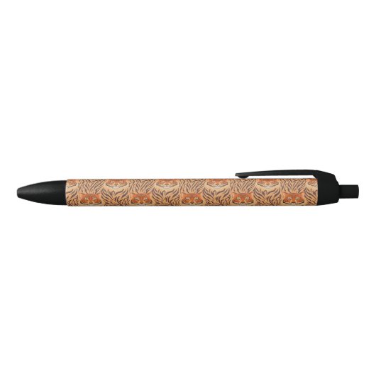 Seamless tiger stripe pattern zwarte inkt pen (Bovenkant)