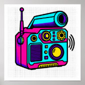 Seamless Tiling Pop Art Block Fabric and Wrapping  Poster (Voorkant)