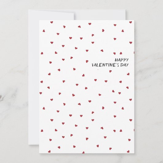 Seamless Tiny Hearts Happy Valentine's Day  Feestdagenkaart (Voorkant)
